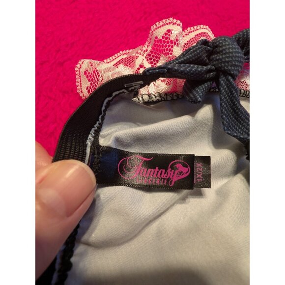 Fantasy Lingerie Navy Blue Lace Ruffle Mini Skirt 1X/2X Plus Cosplay Maid - Picture 5 of 6